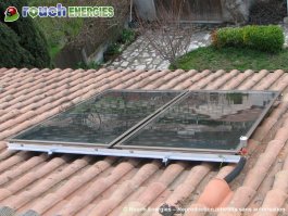 Chauffe-eau solaire installé près de Pamiers, Ariège