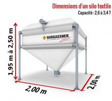 Dimensions d'un silo à granulés Hargassner