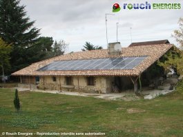 9 kWc photovoltaïque installés près d'Agen, Lot et Garonne