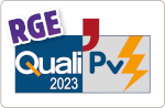 logo QualiPV 2023 RGE Reconnu Garant de l'Environnement