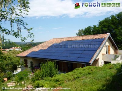 Photovoltaïque : 9 kWc en escalier à St Jean du Falga, en Ariège
