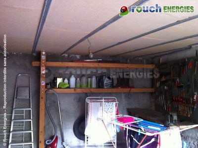 Isolation du plafond d'un garage à Luzenac