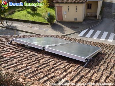 Chauffe-eau solaire installé à St Martin d'Oydes, en Ariège