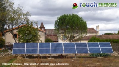 Photovoltaïque au sol, pour l'autoconsommation, installé à Varilhes