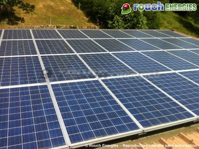 9 kWc de photovoltaïque sur une toiture à très faible pente
