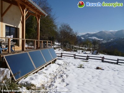 Chauffage solaire, Système Solaire Combiné, près de Foix (Ariège)